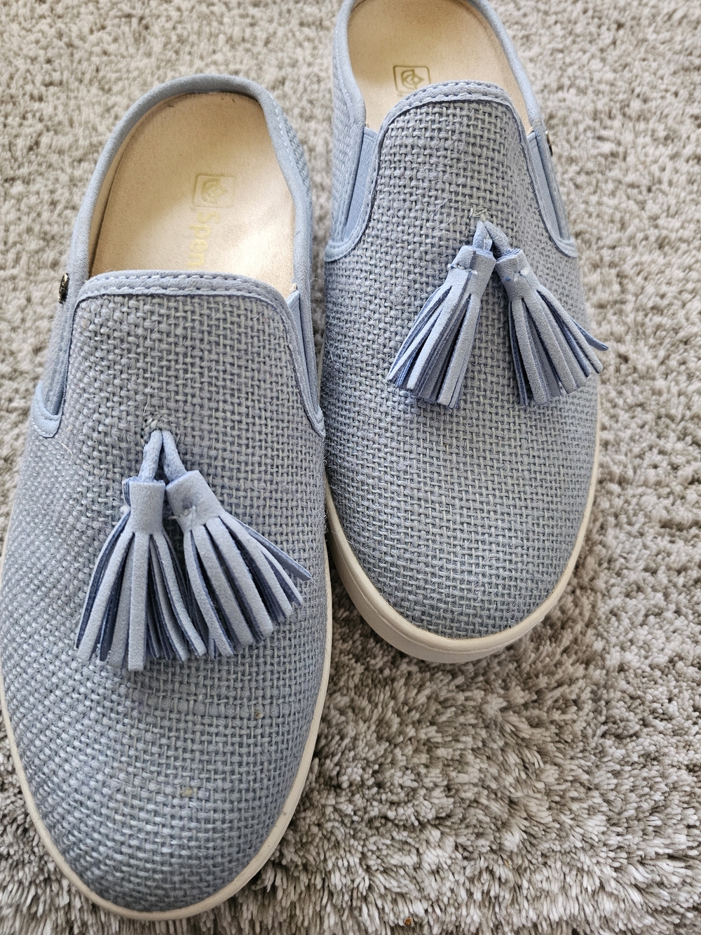 Spenco Light Blue Tassel Slip-On Ortho-pedics